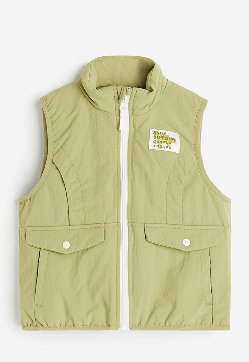 H&M - Woven gilet - dusty green & curiosity