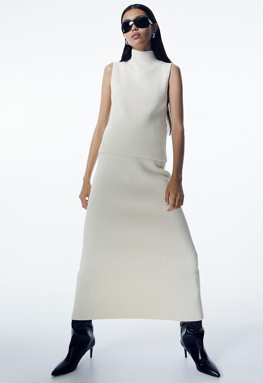 H&M - Rib-knit vest top - white