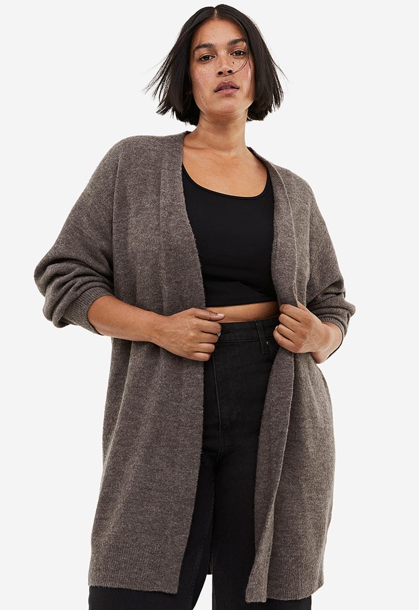 H&M - Long cardigan - dark mole
