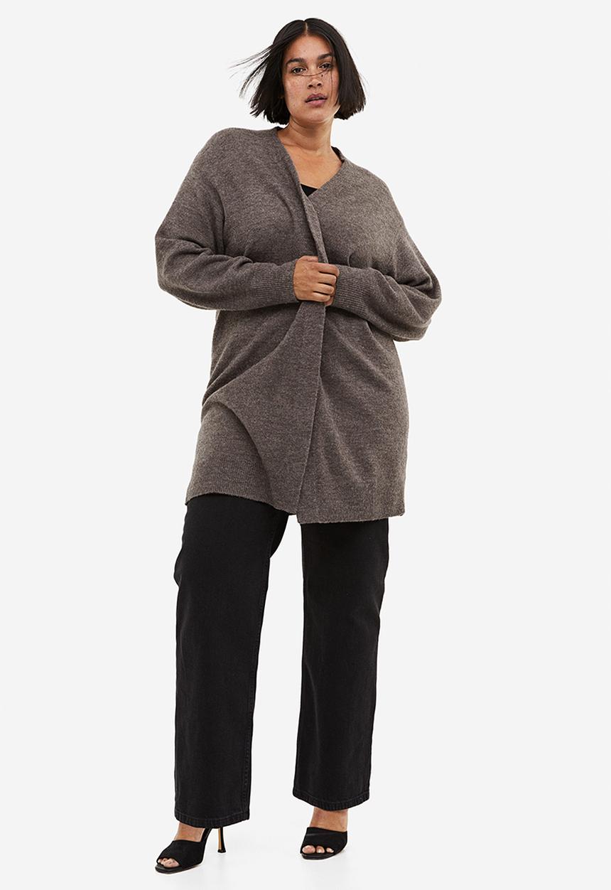 H&M - Long cardigan - dark mole