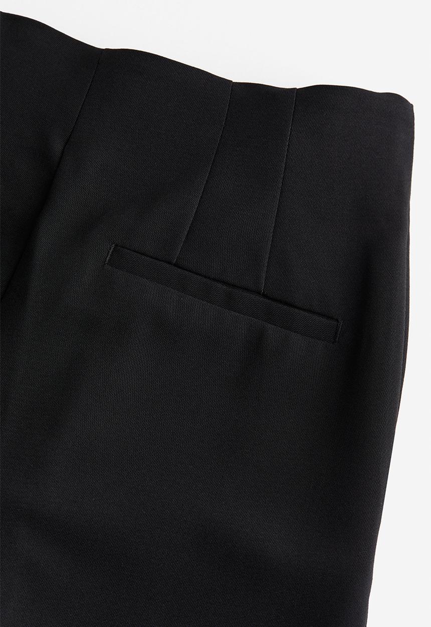 H&M - High-waisted tailored trousers - black