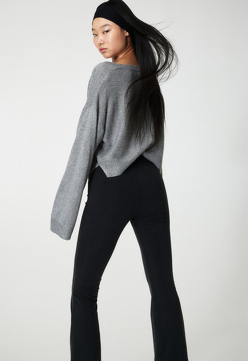 H&M - Flared trousers - black