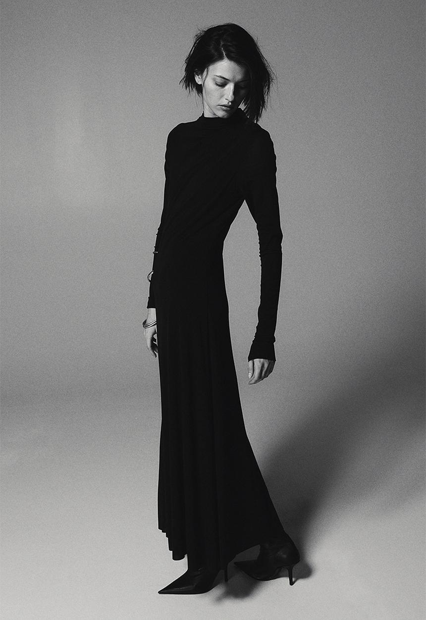 H&M - Jersey turtleneck dress - black