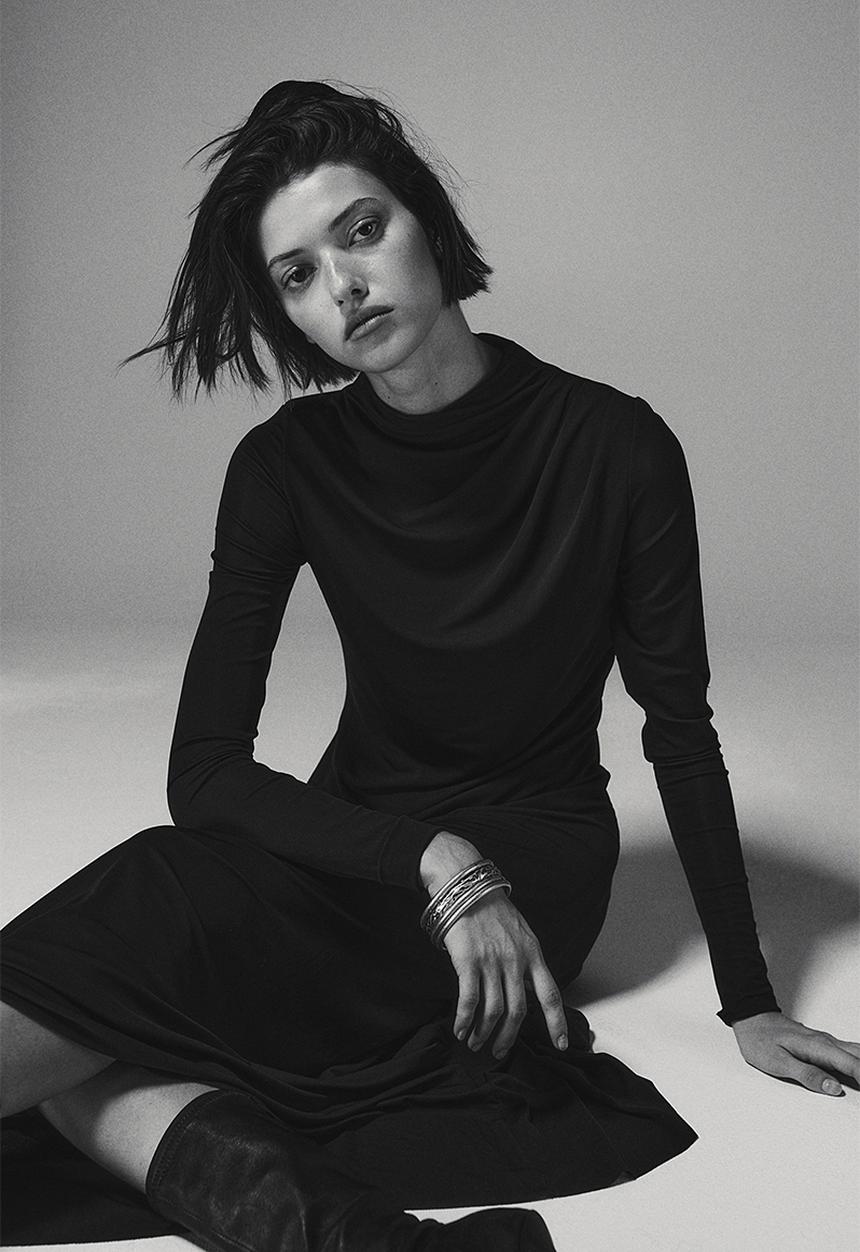 H&M - Jersey turtleneck dress - black