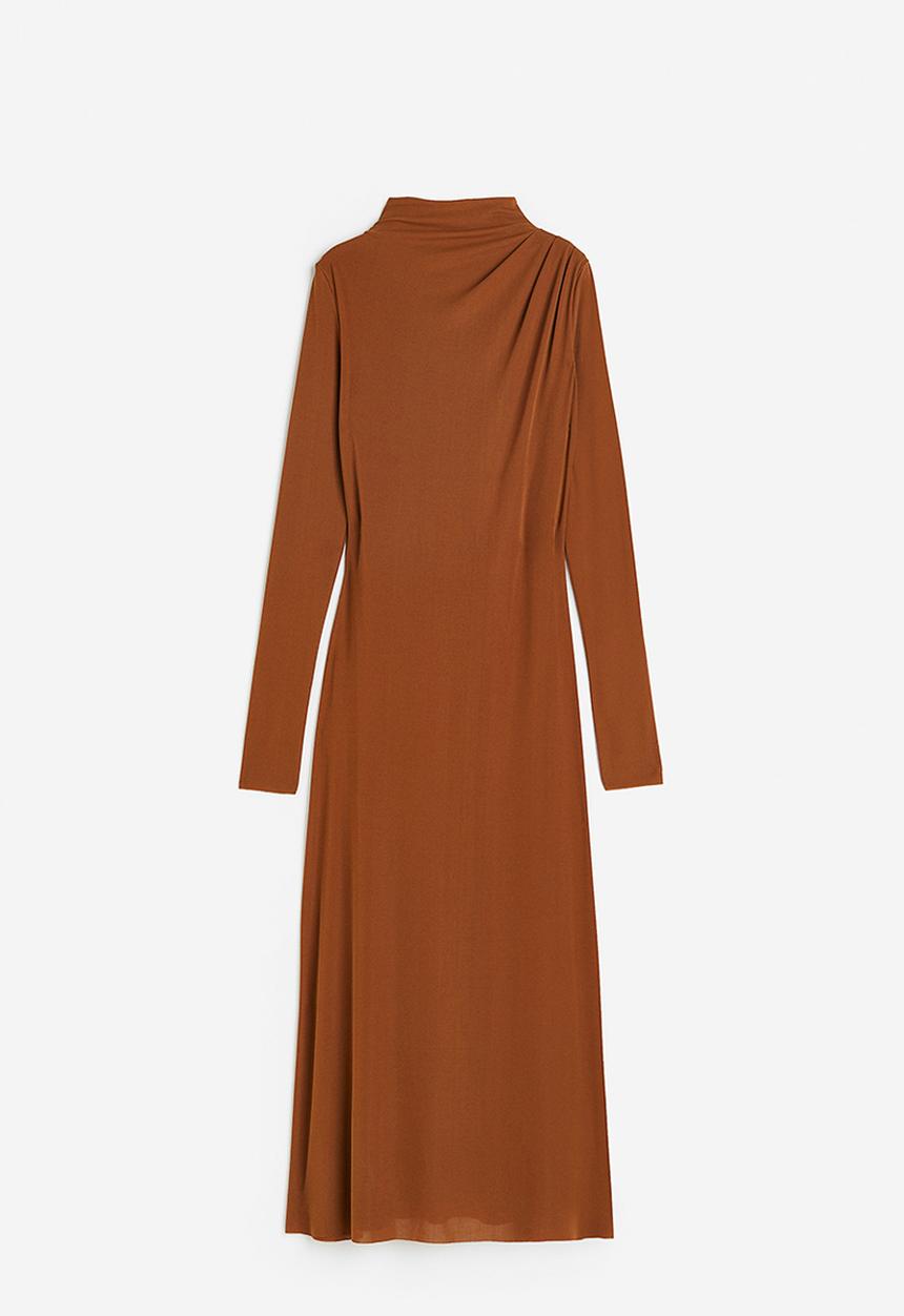 H&M - Jersey turtleneck dress - brown