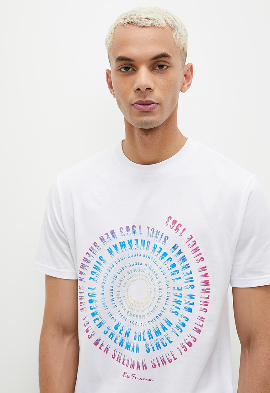 Ben Sherman - Swirl Target T-Shirt - White