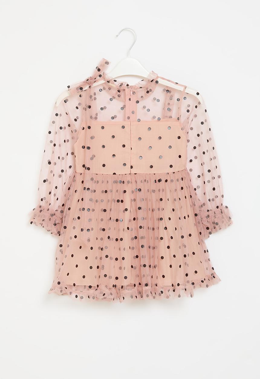 Pop Candy - Polka dot occasion dress - black & pink