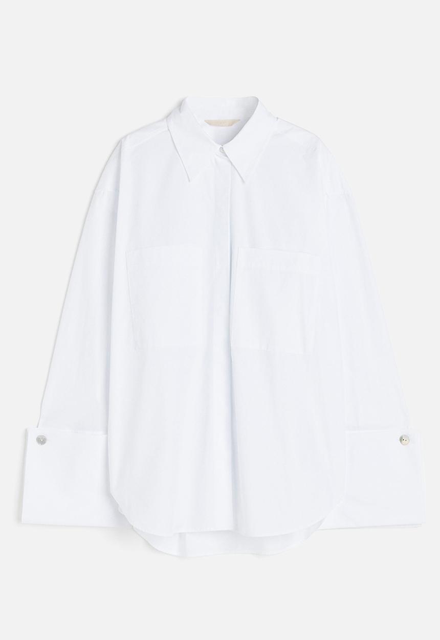 H&M - Oversized cotton shirt - white