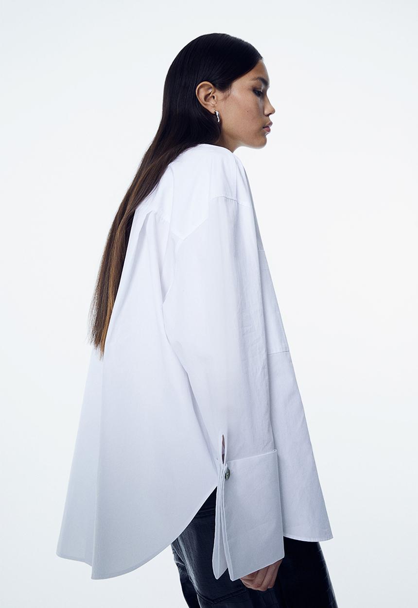 H&M - Oversized cotton shirt - white