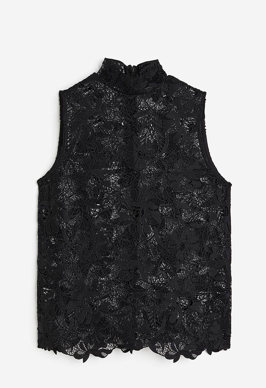 H&M - Lace top - black
