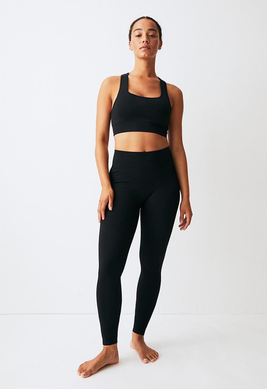 H&M - Drymove™ seamless sports tights - black