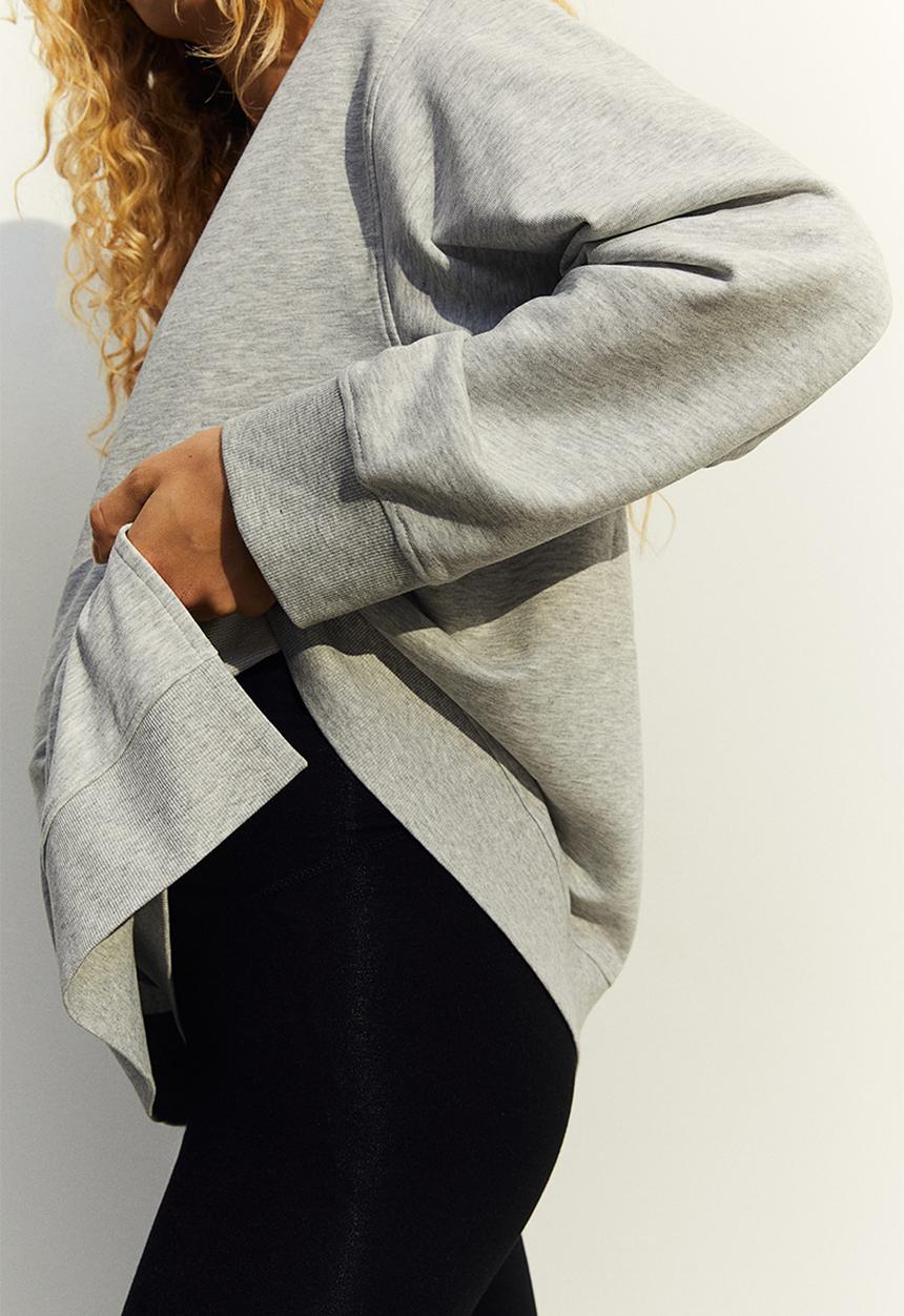 H&M - Mama before & after maternity/nursing sweatshirt - light grey marl