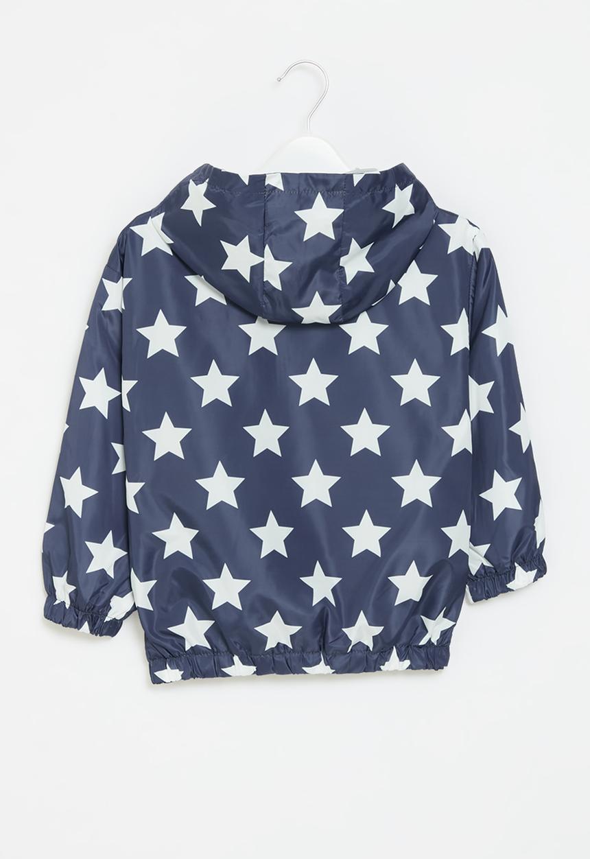 Pop Candy - Printed hooded jacket - blue & white