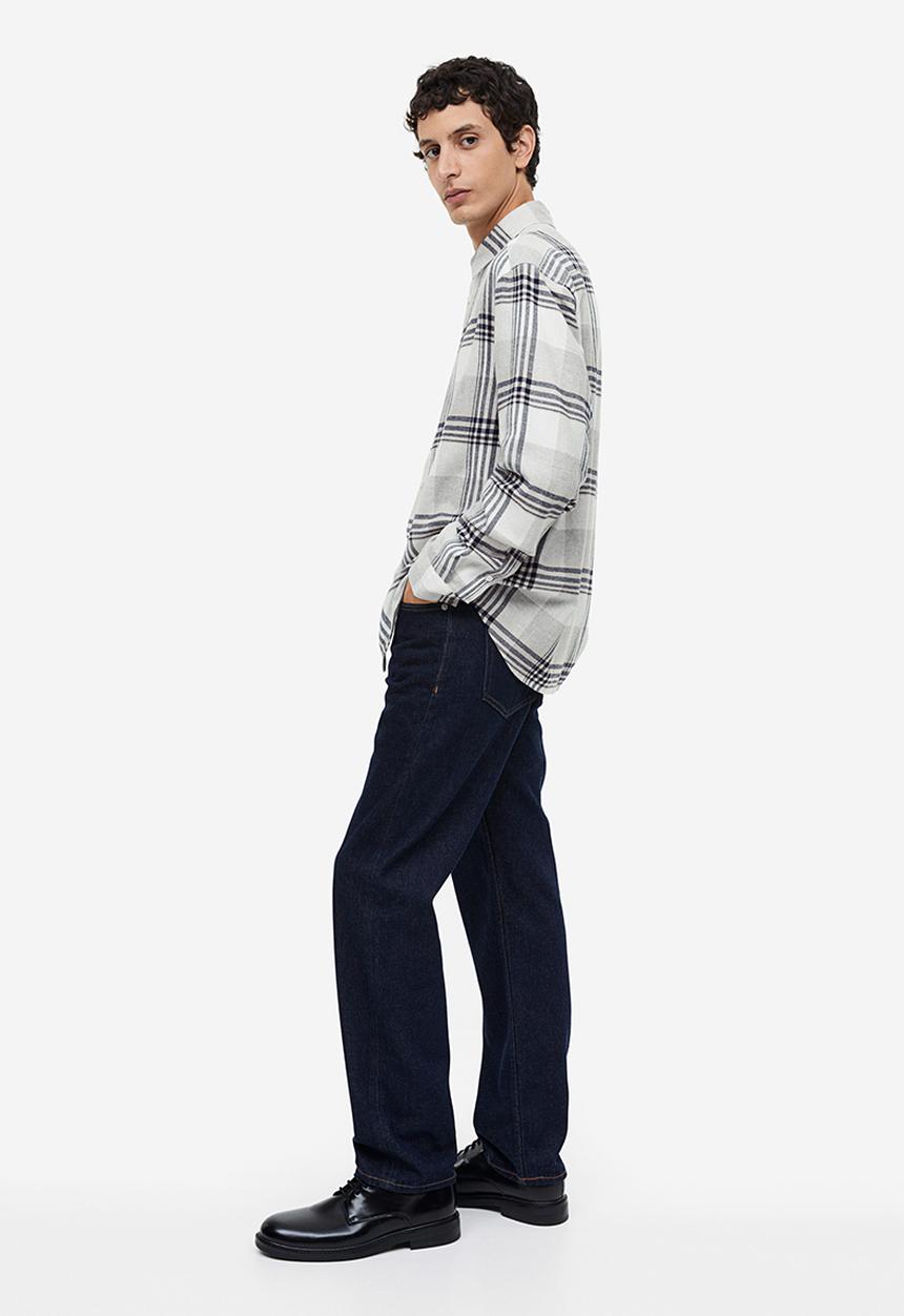 H&M - Regular fit flannel shirt - grey
