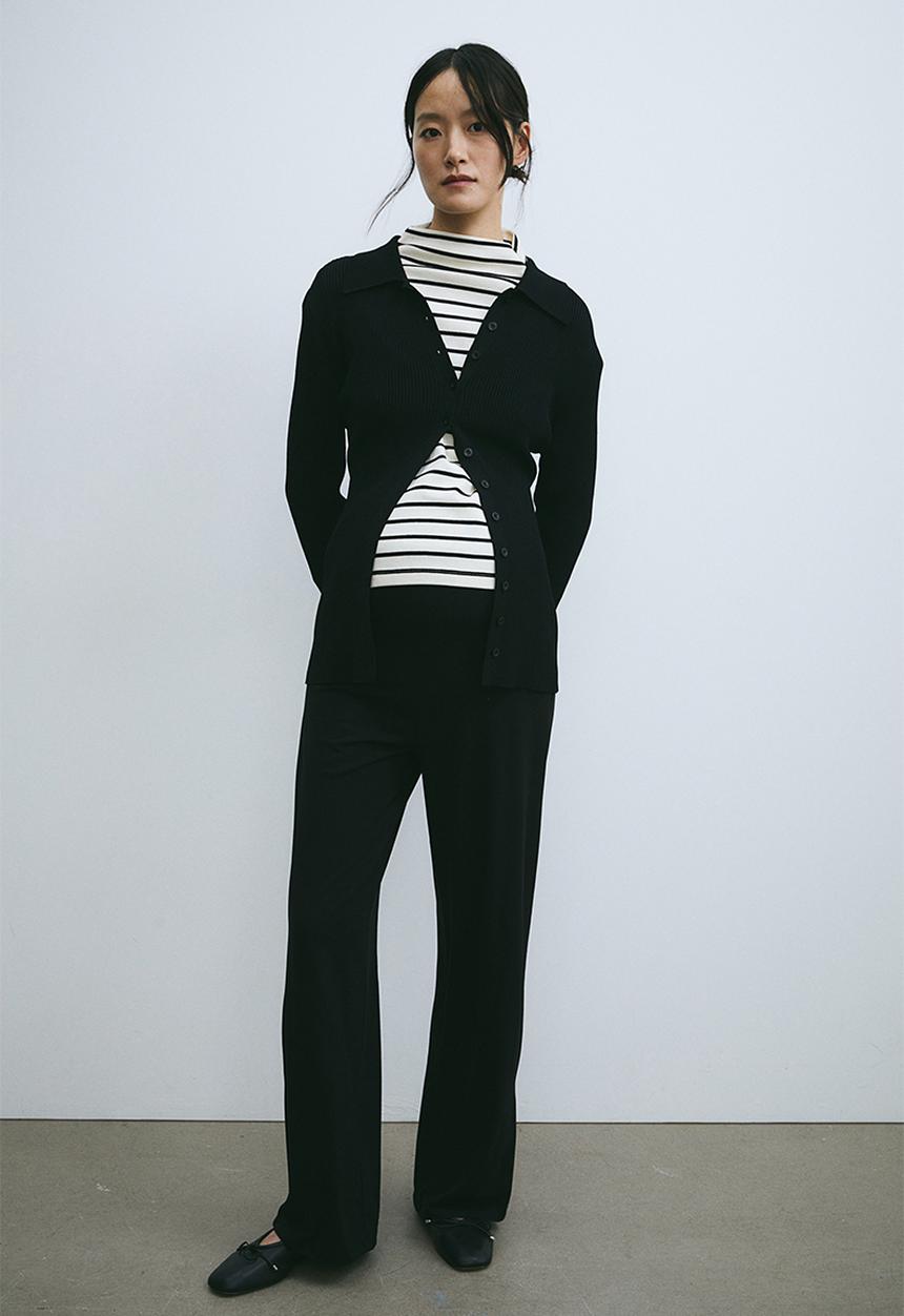 H&M - Mama before & after jersey trousers - black