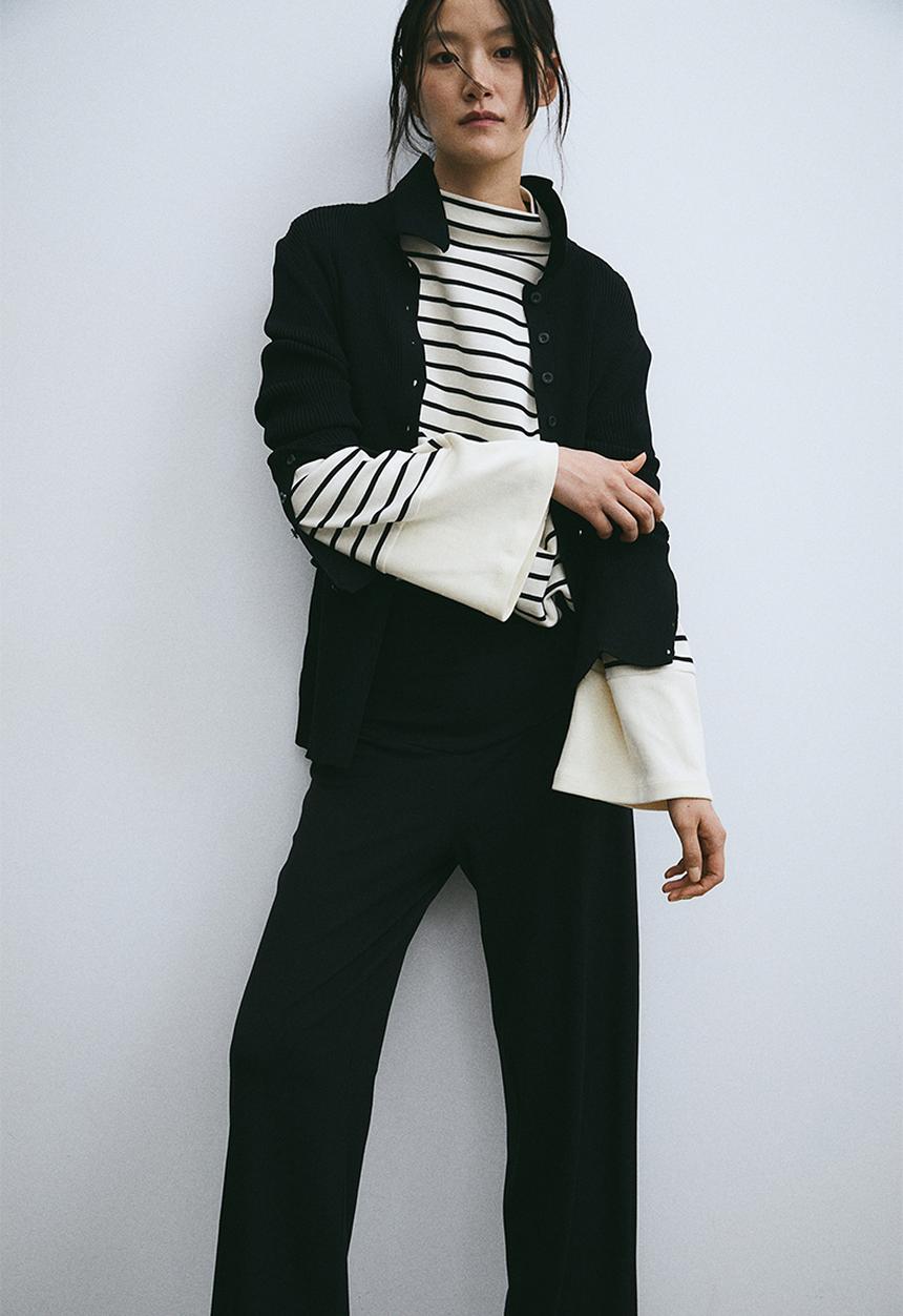 H&M - Mama before & after jersey trousers - black