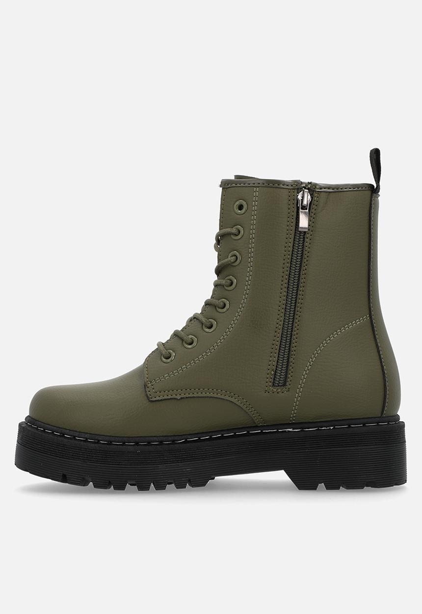 Madison® - Savannah platform lace-up boot - olive