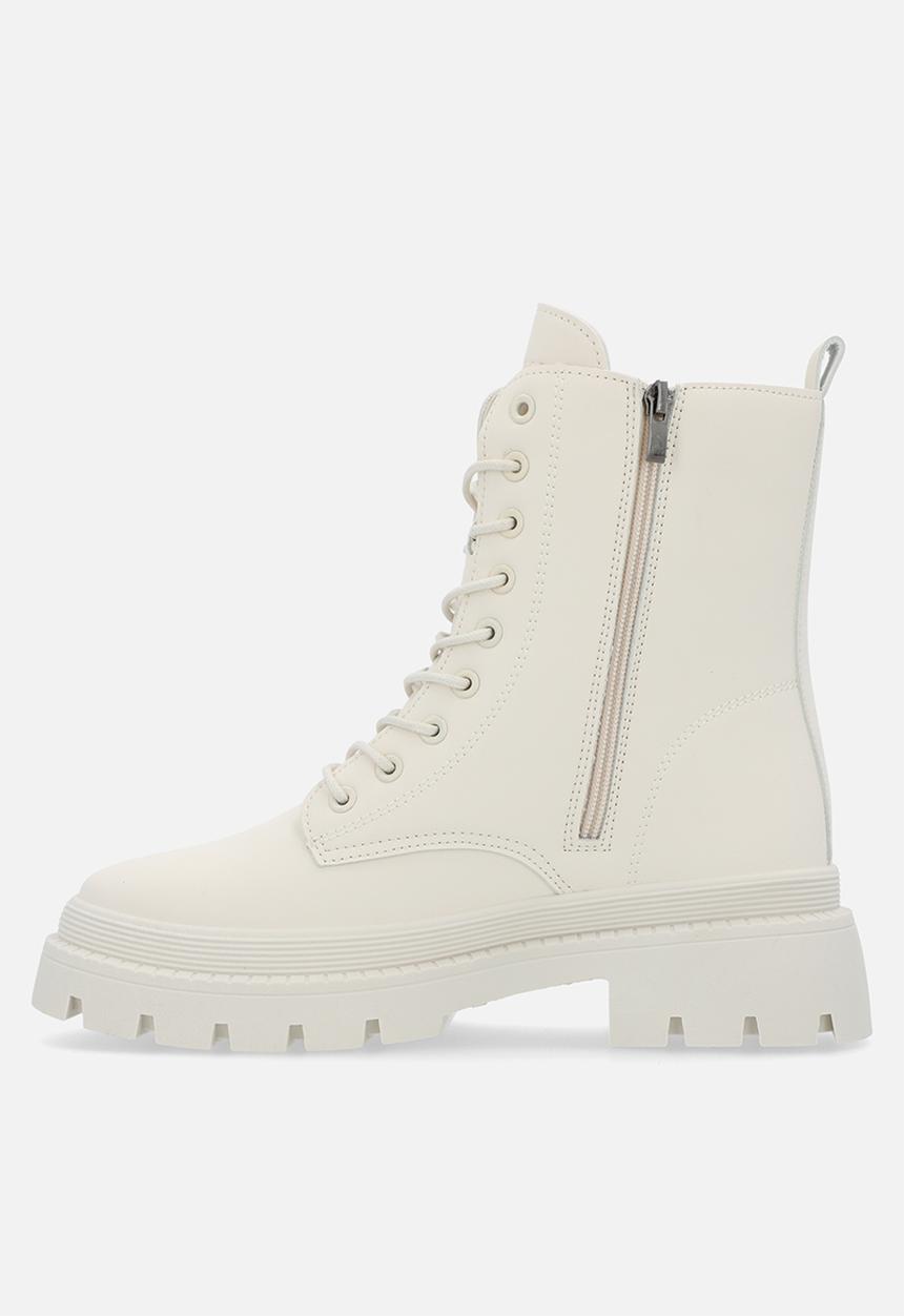 Madison® - Fallon platform lace-up boot - cream