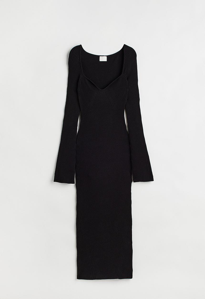 H&M - Rib-knit dress - black
