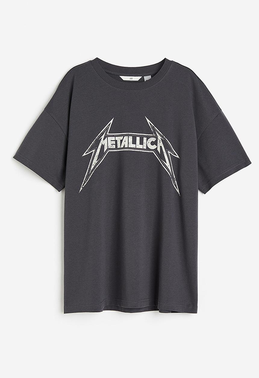 H&M - Oversized printed t-shirt - grey