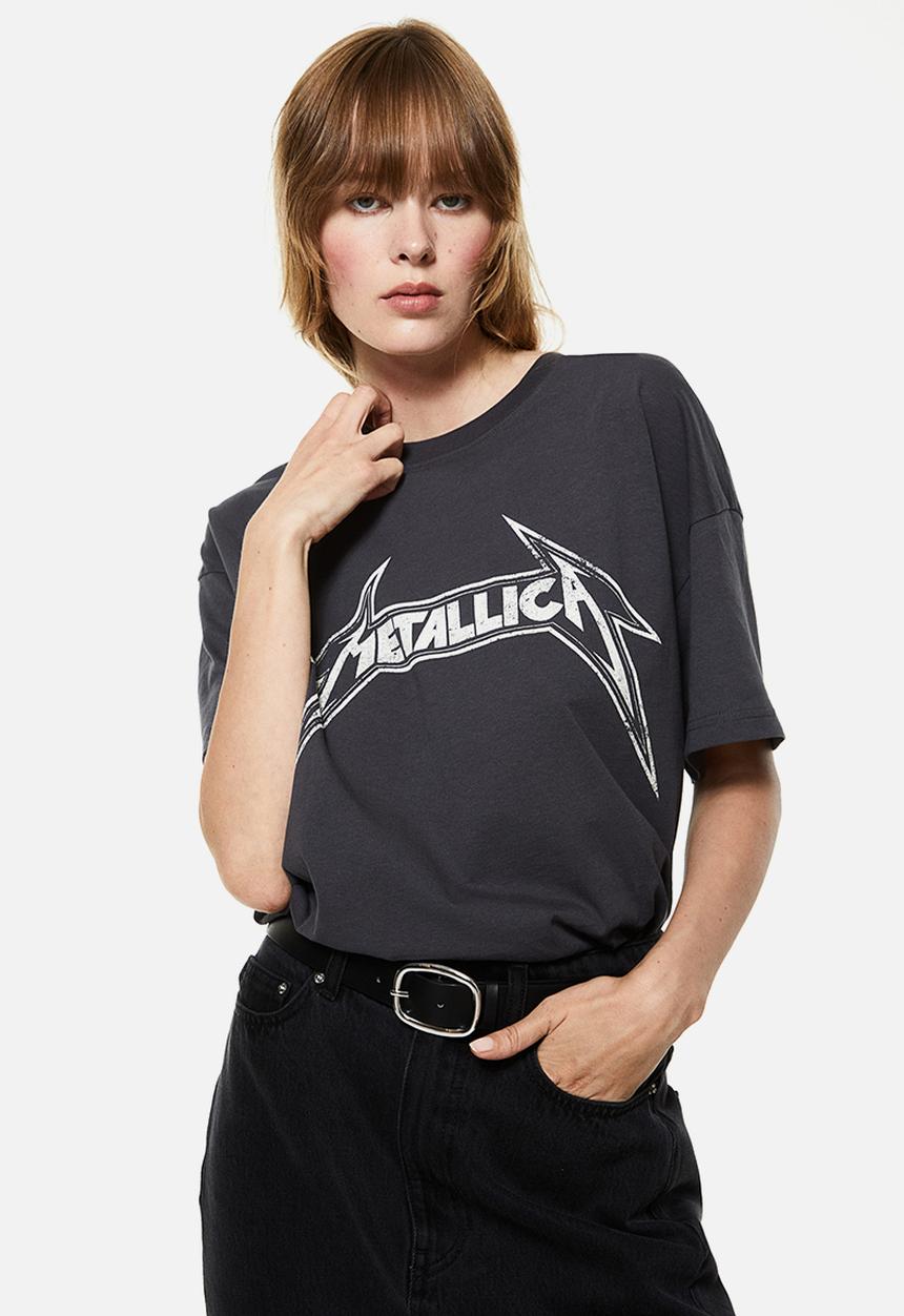 H&M - Oversized printed t-shirt - grey