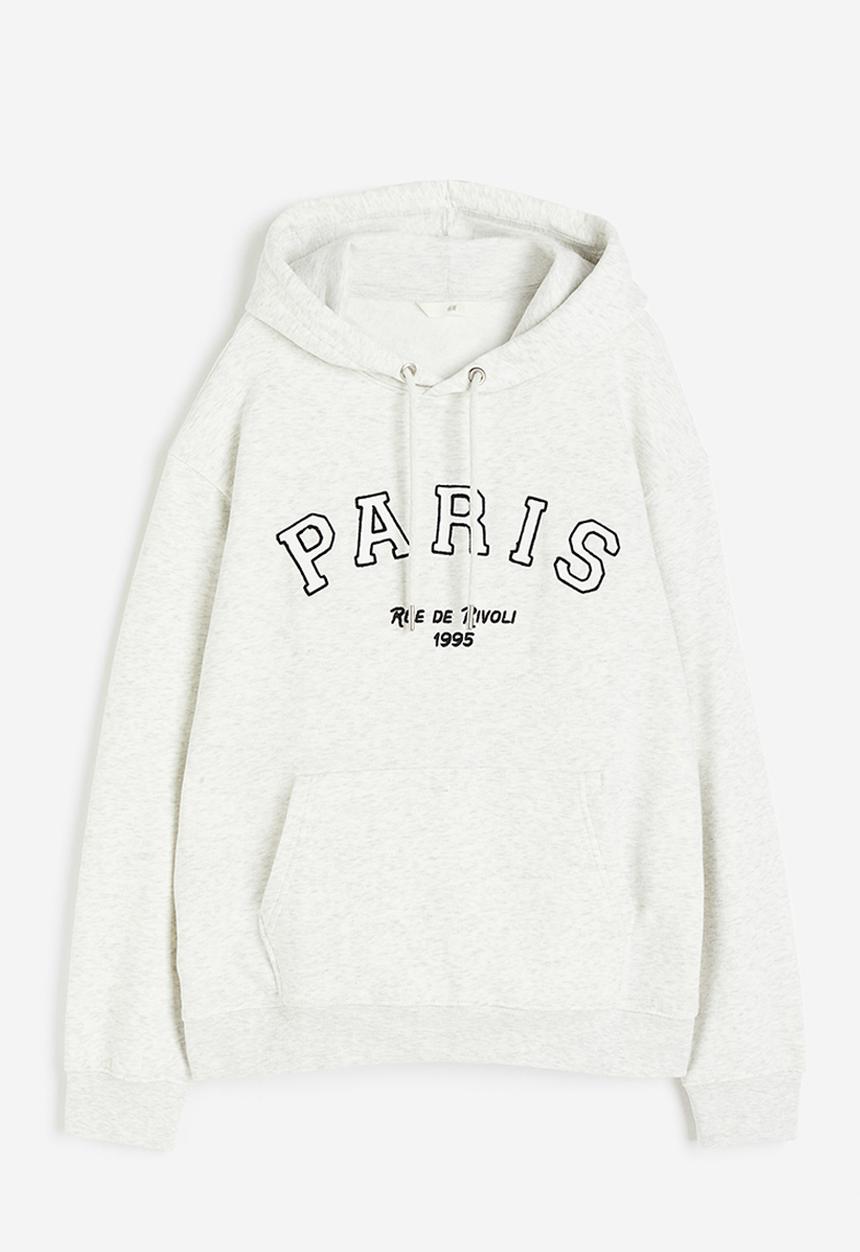 H&M - Hoodie - light grey marl & paris