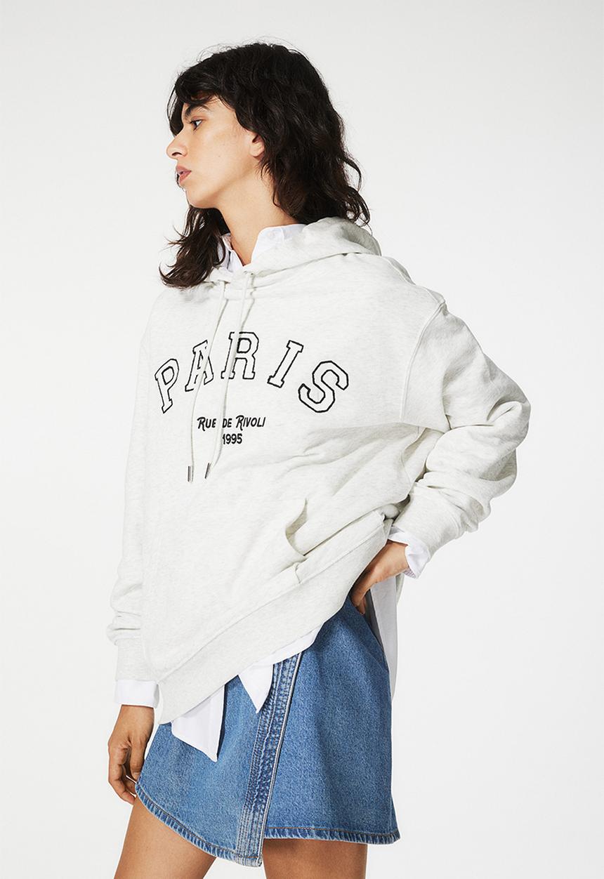 H&M - Hoodie - light grey marl & paris
