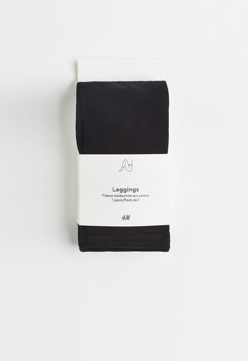 H&M - Fleece leggings - black