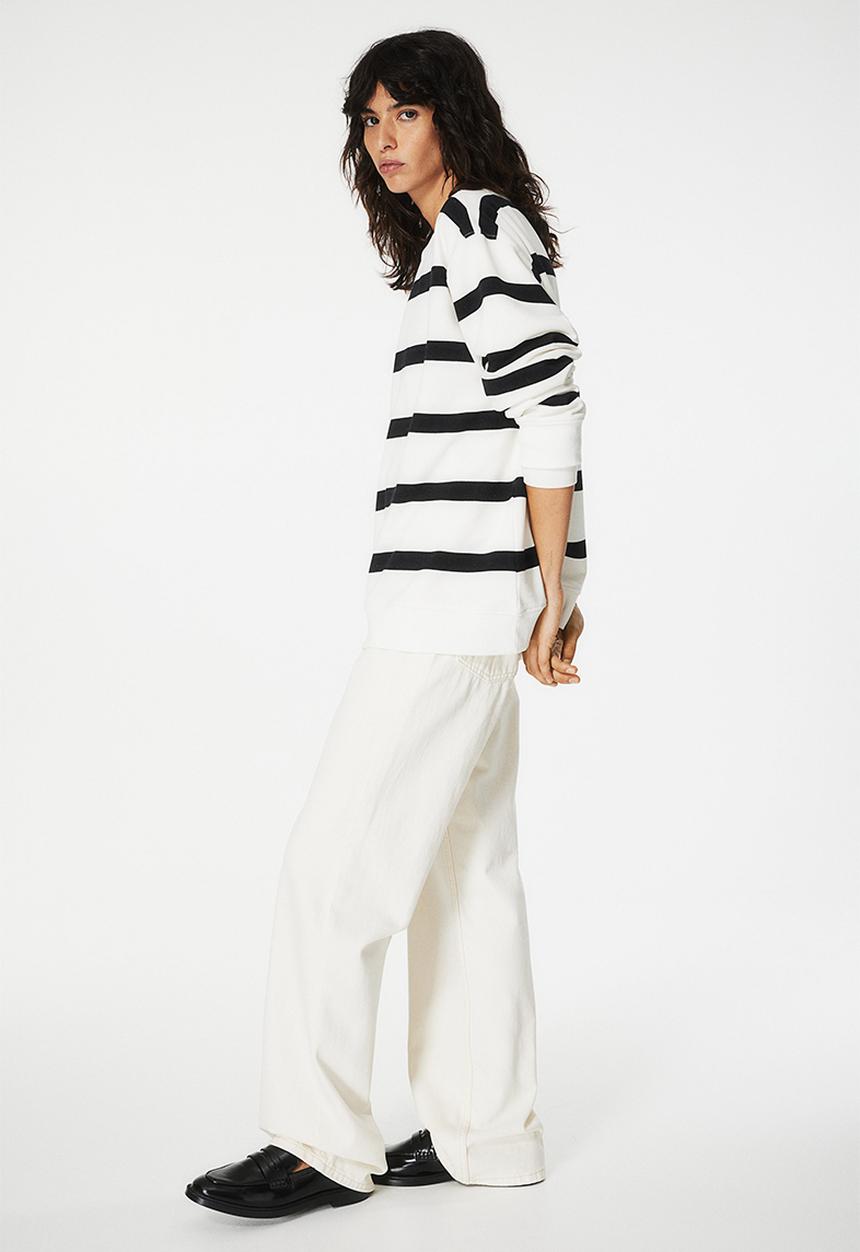 H&M - Sweatshirt - white striped