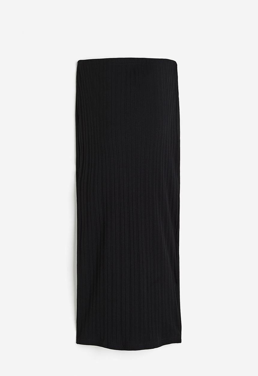 H&M - Mama ribbed jersey skirt - black