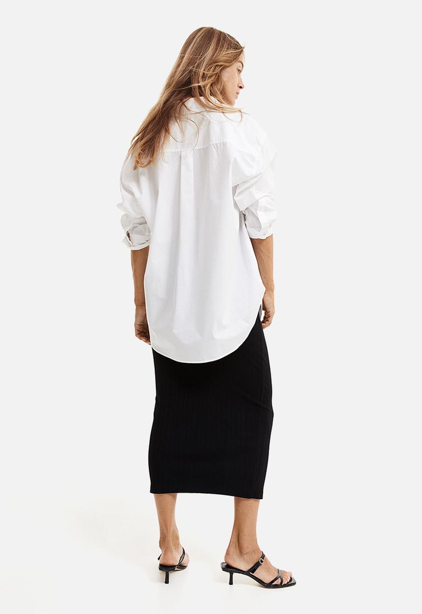 H&M - Mama ribbed jersey skirt - black