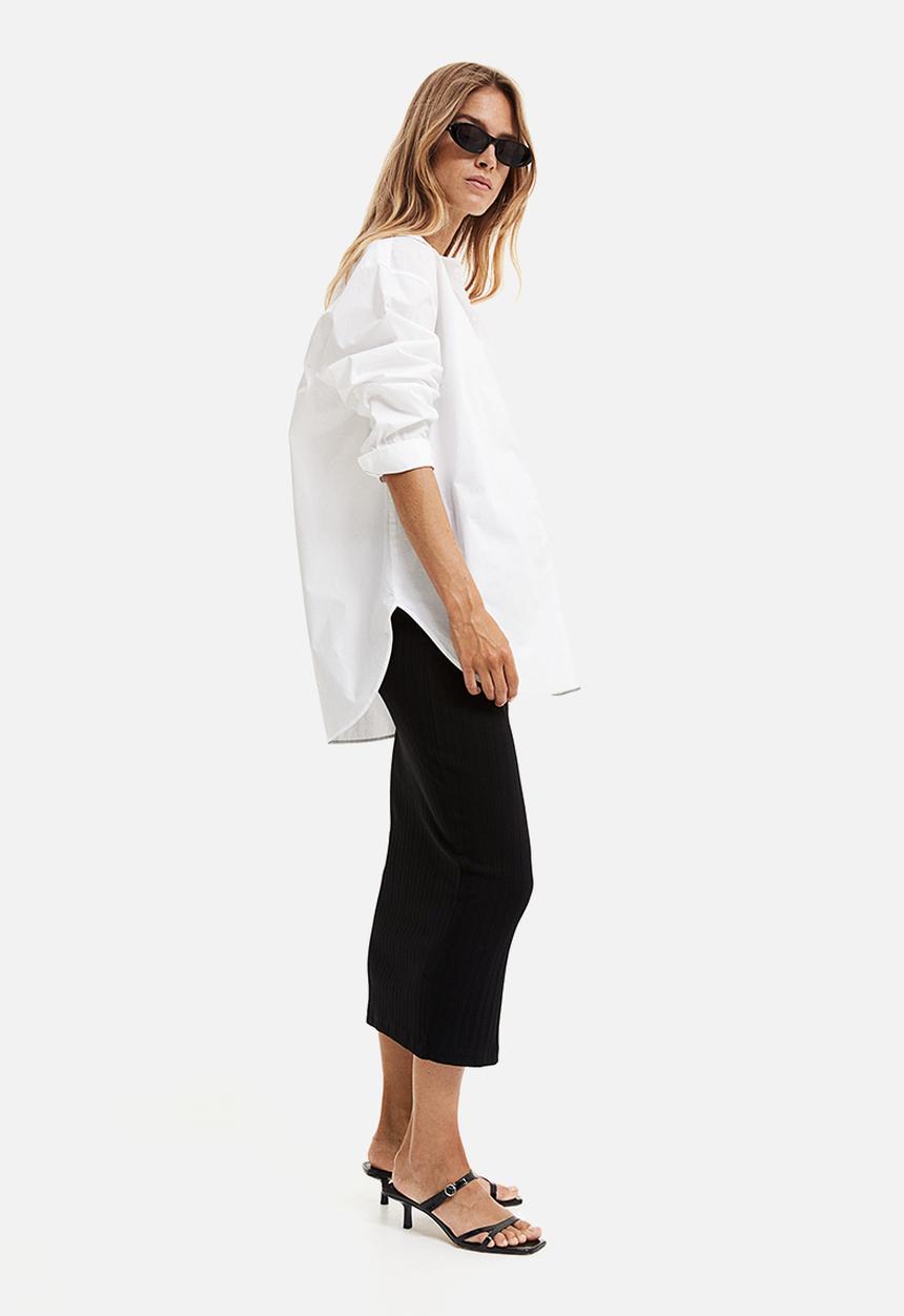 H&M - Mama ribbed jersey skirt - black