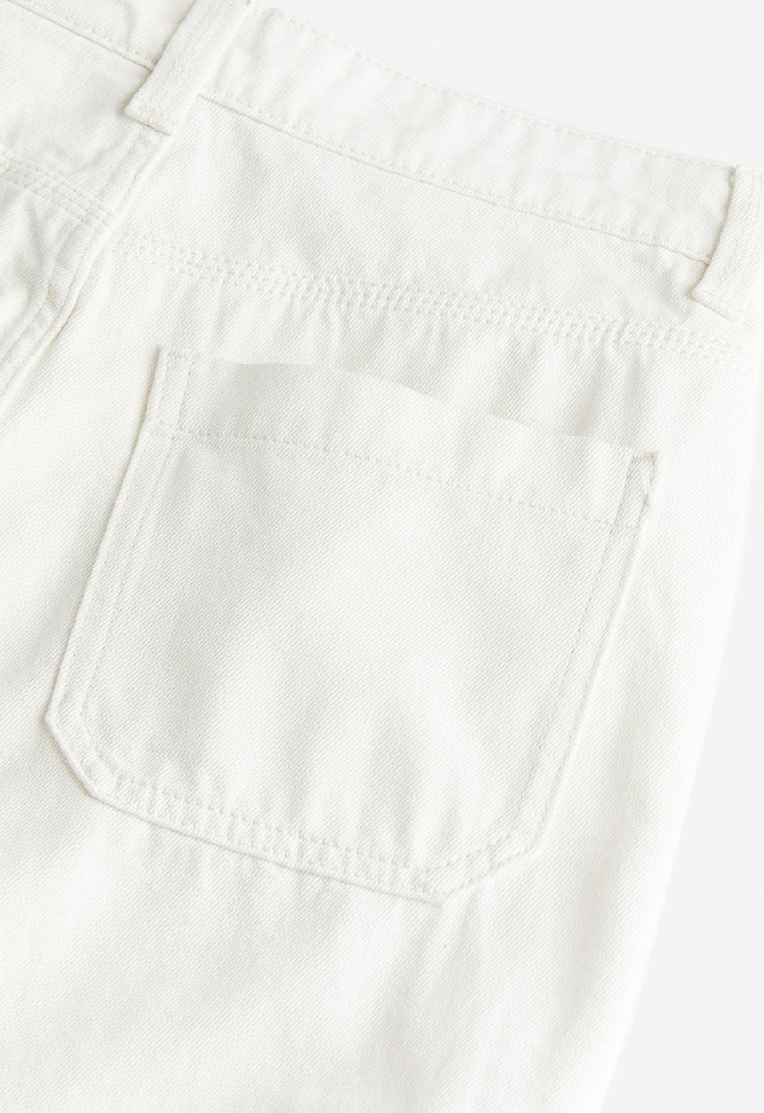 H&M - Denim cargo trousers - cream