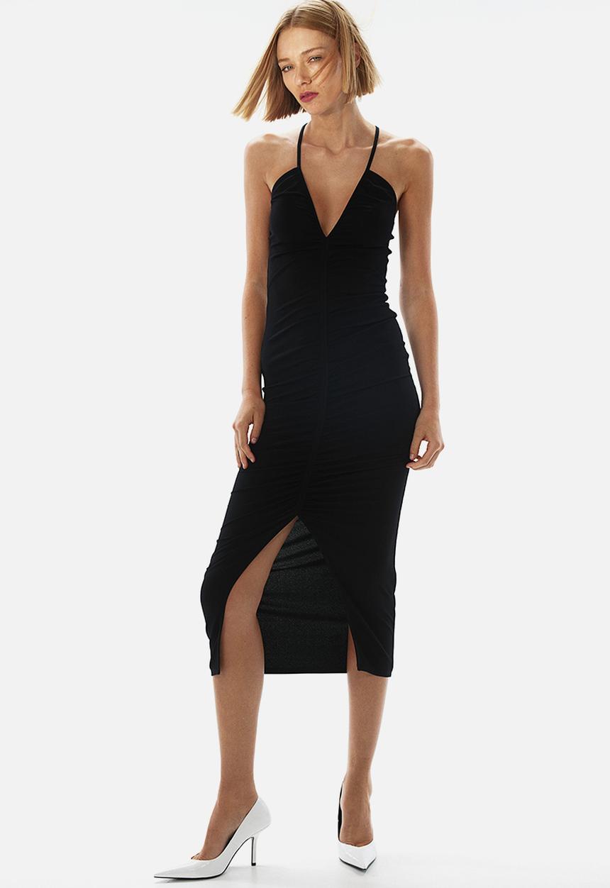 H&M - Draped bodycon dress - black