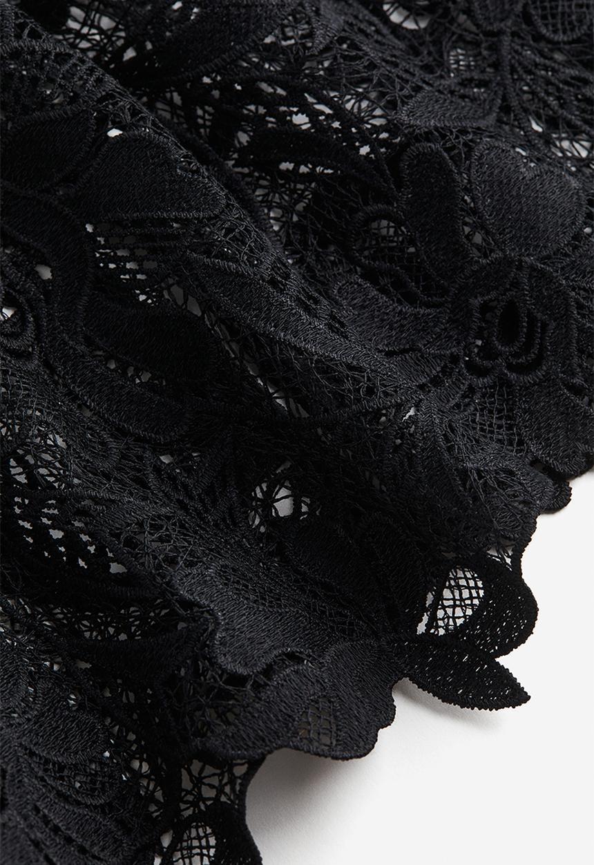 H&M - Lace skirt - black