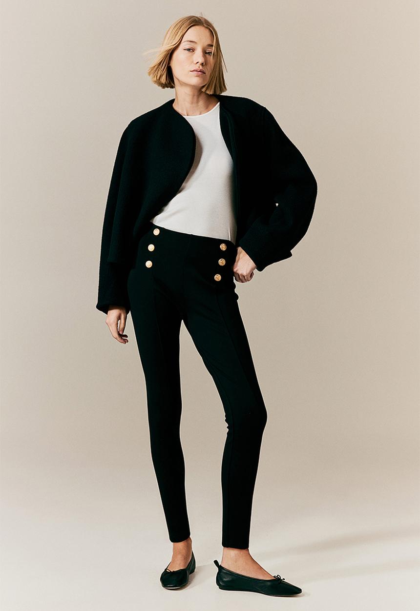H&M - Heavy jersey leggings - black