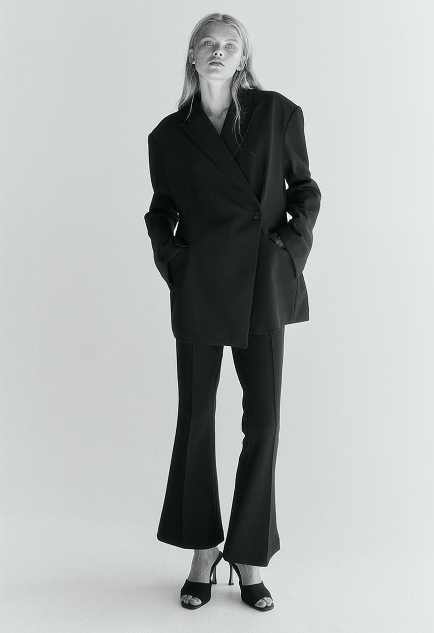 H&M - Flared-hem trousers - black