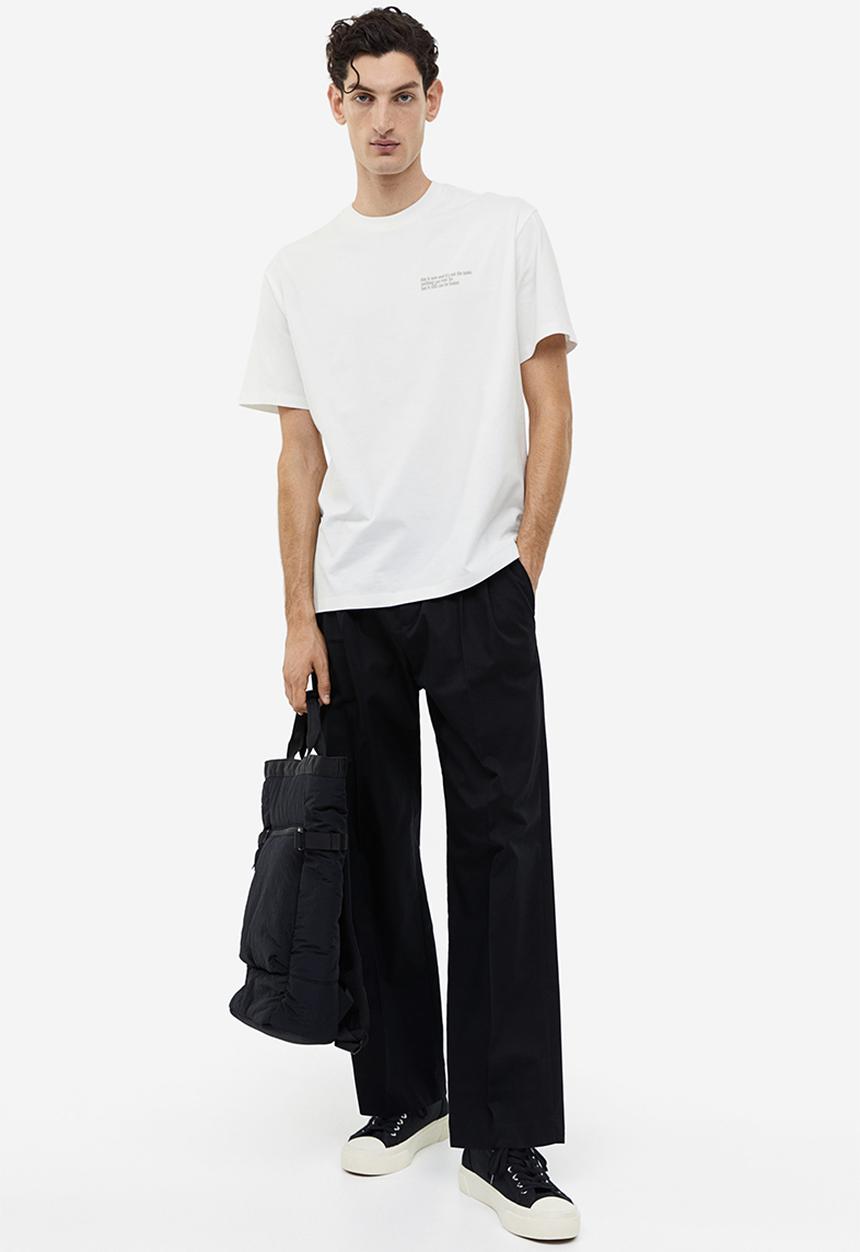 H&M - Relaxed fit printed t-shirt - white, multi