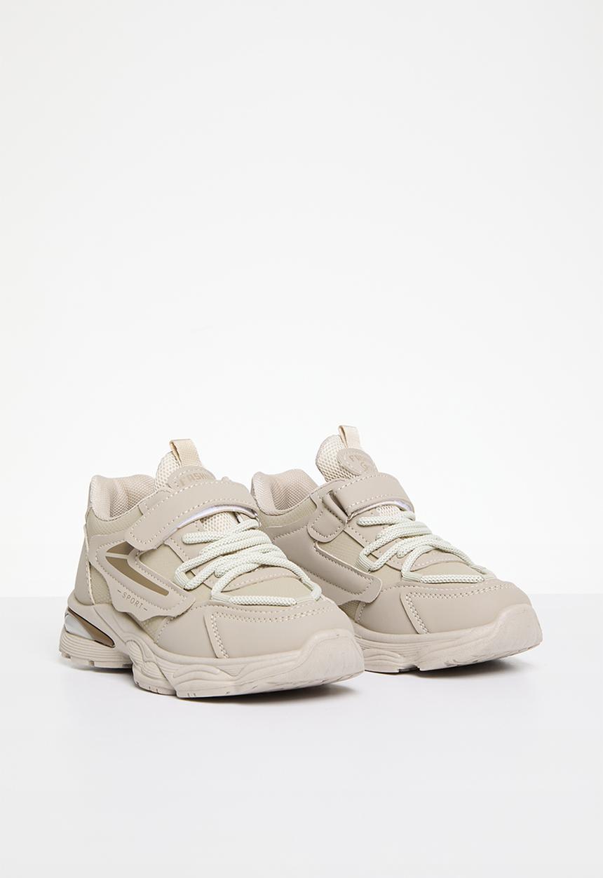 Pop Candy - Lace up sneakers - beige
