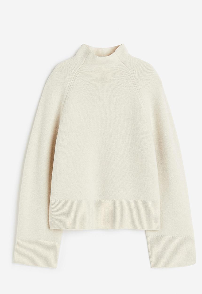H&M - Wool-blend turtleneck jumper - cream 