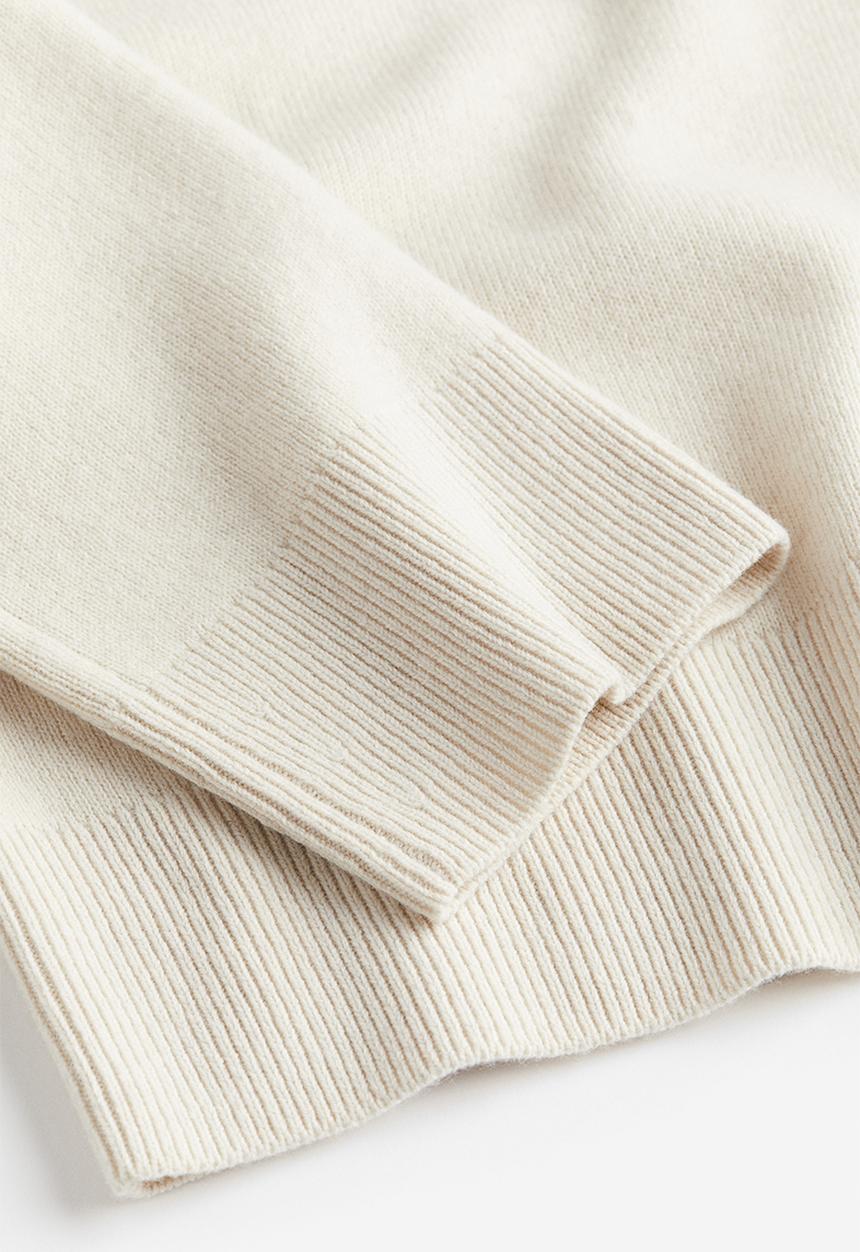 H&M - Wool-blend turtleneck jumper - cream 