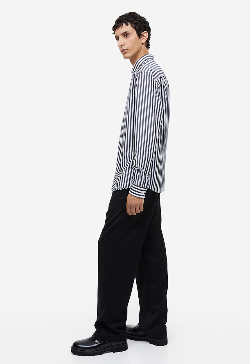 H&M - Regular fit poplin shirt - multi, grey