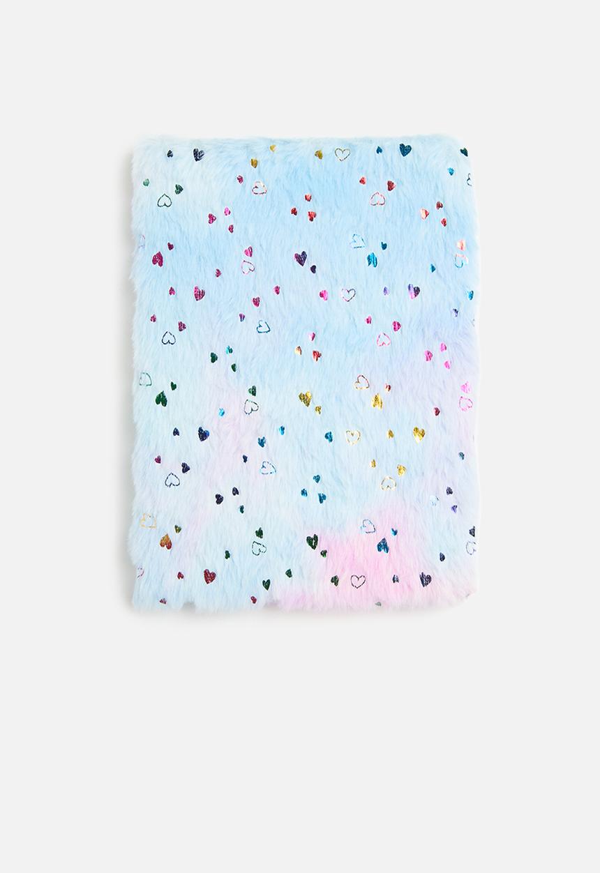 Pop Candy - Faux fur journal - pink & blue
