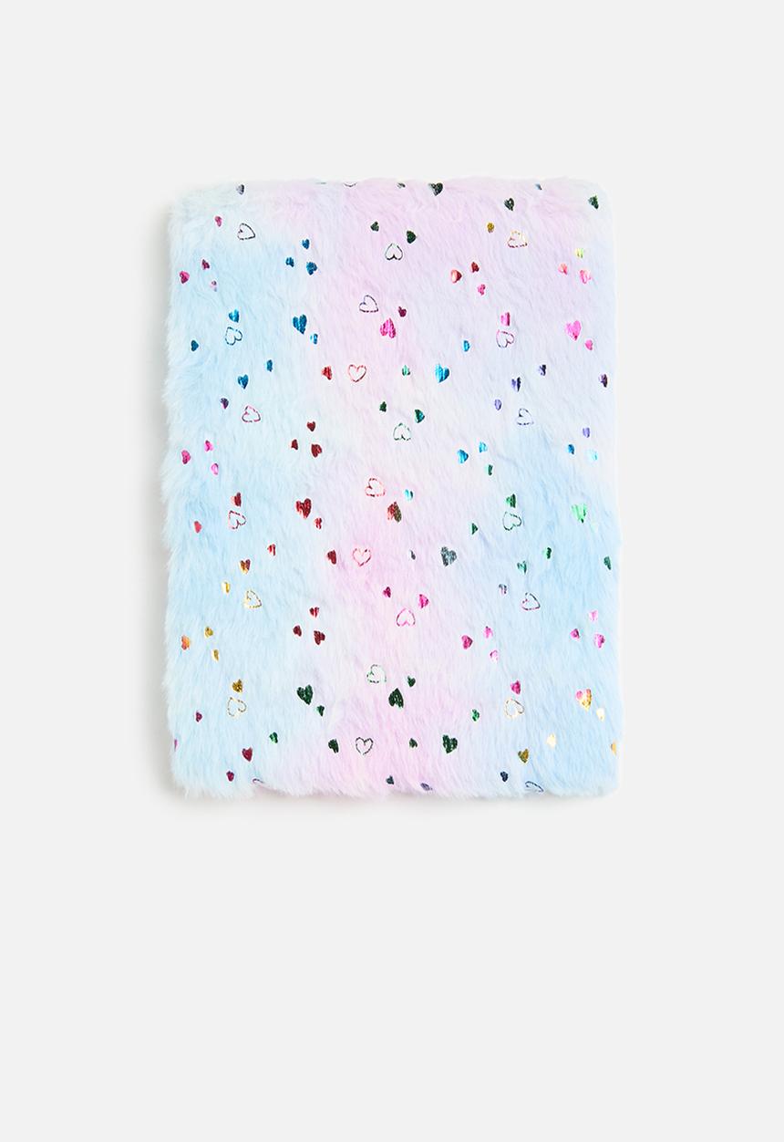 Pop Candy - Faux fur journal - pink & blue