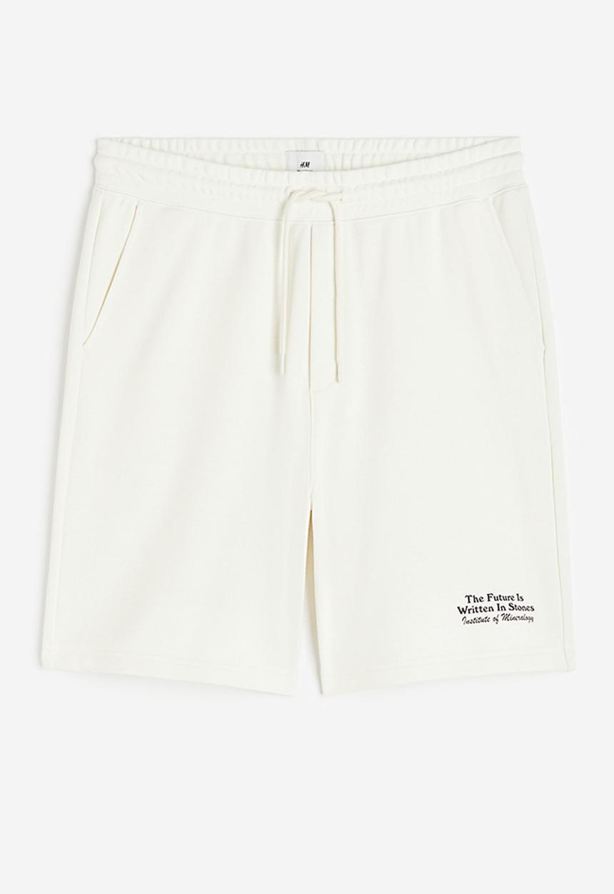 H&M - Coolmax® loose fit sweatshorts - white