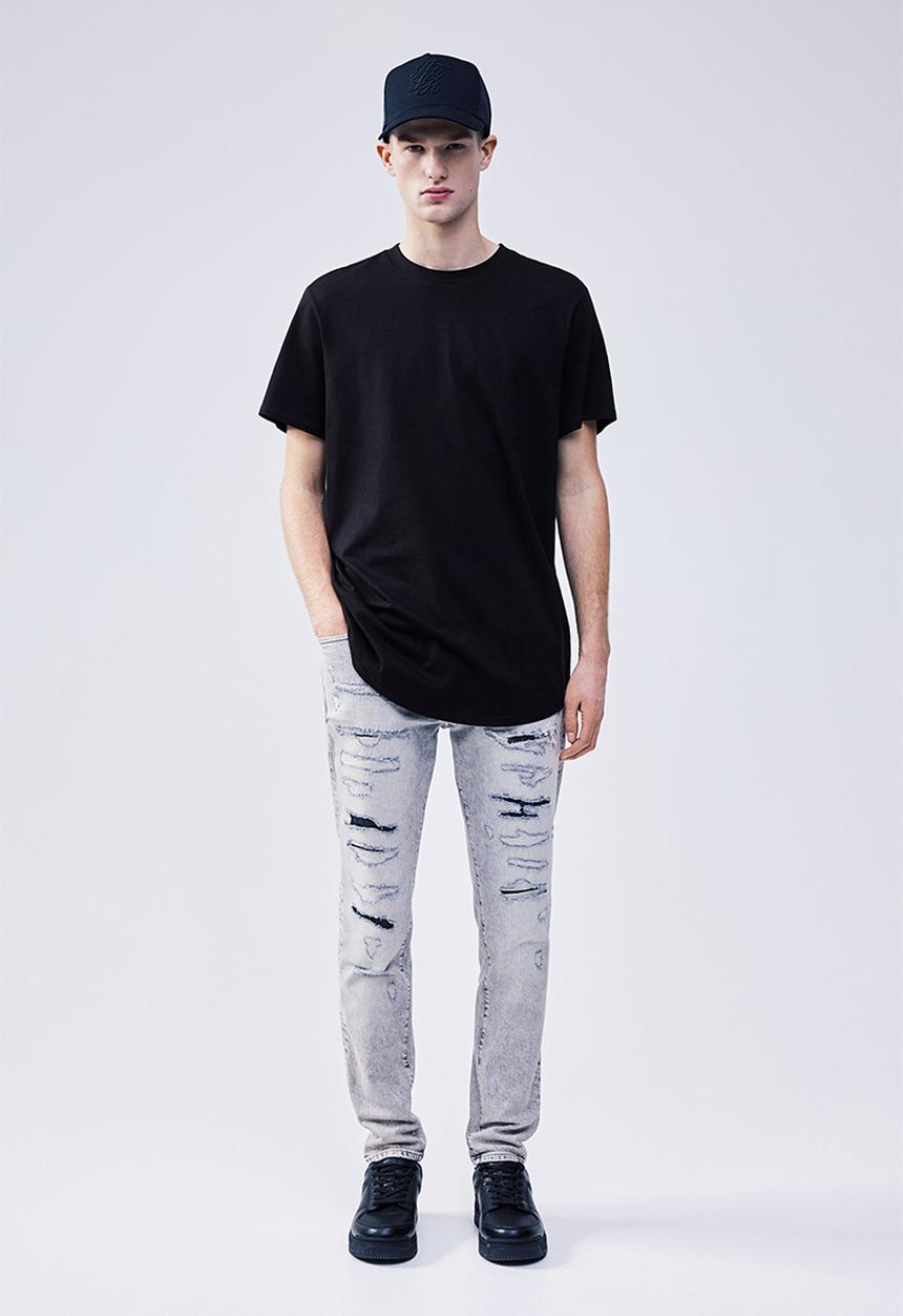 H&M - Long regular fit t-shirt - black