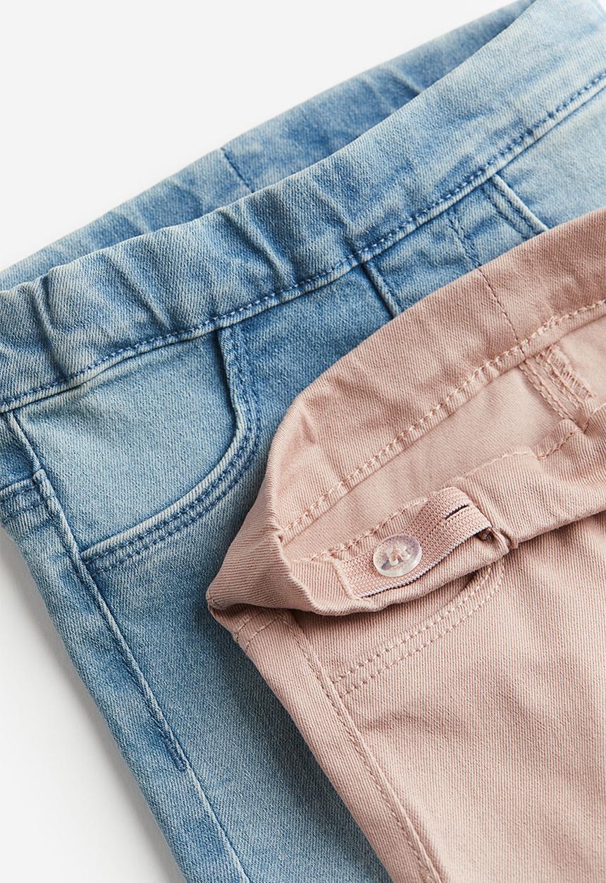 H&M - 2 Pack treggings - blue,pink