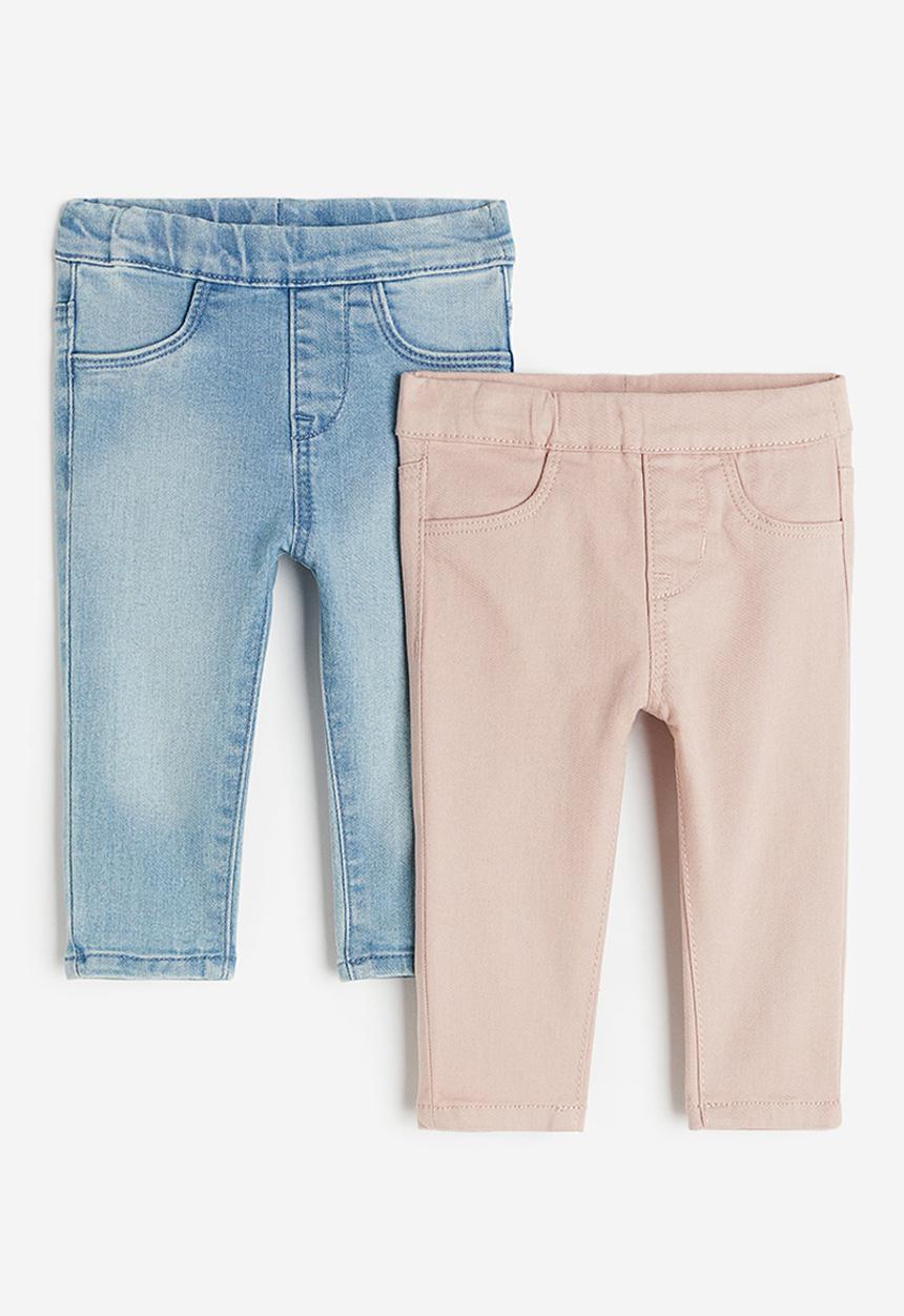 H&M - 2 Pack treggings - blue,pink