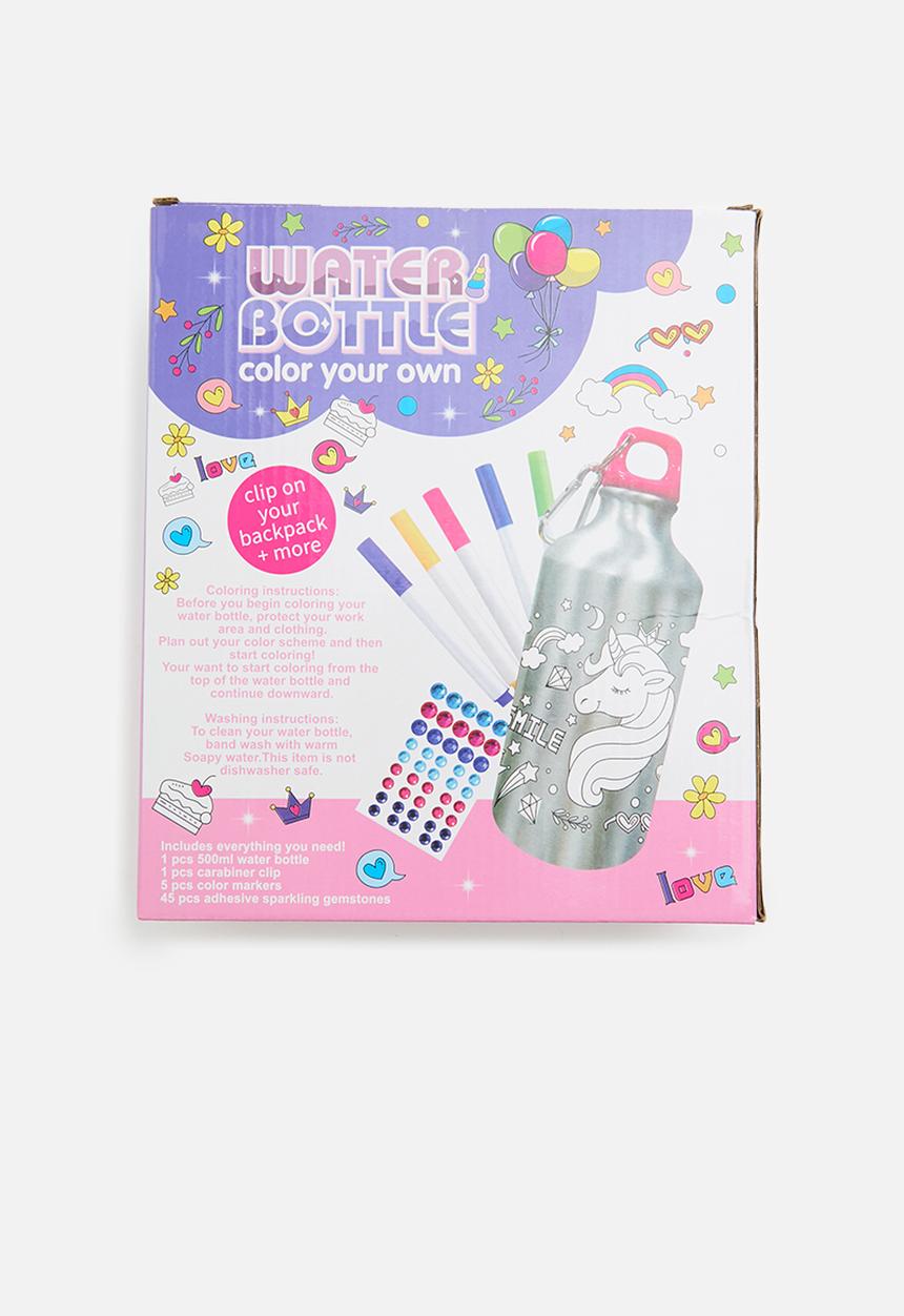Pop Candy - Metallic water bottle - pink & grey