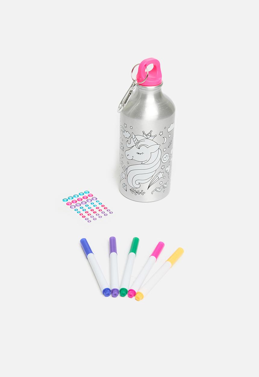 Pop Candy - Metallic water bottle - pink & grey